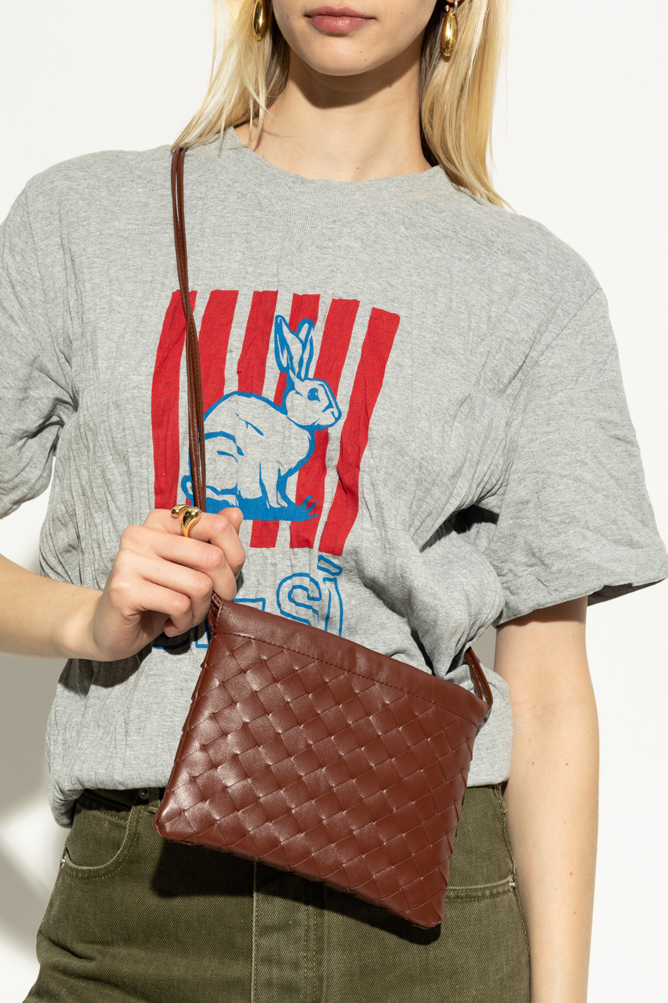 ショルダーバッグ・ポシェット BOTTEGA VENETA DUSTBAG MEDIUM SHOULDER BAG Bottega Veneta Calfskin Embellished Dustbag Shoulder Bag